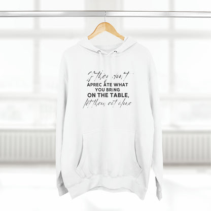 Three-Panel Fleece Hoodie