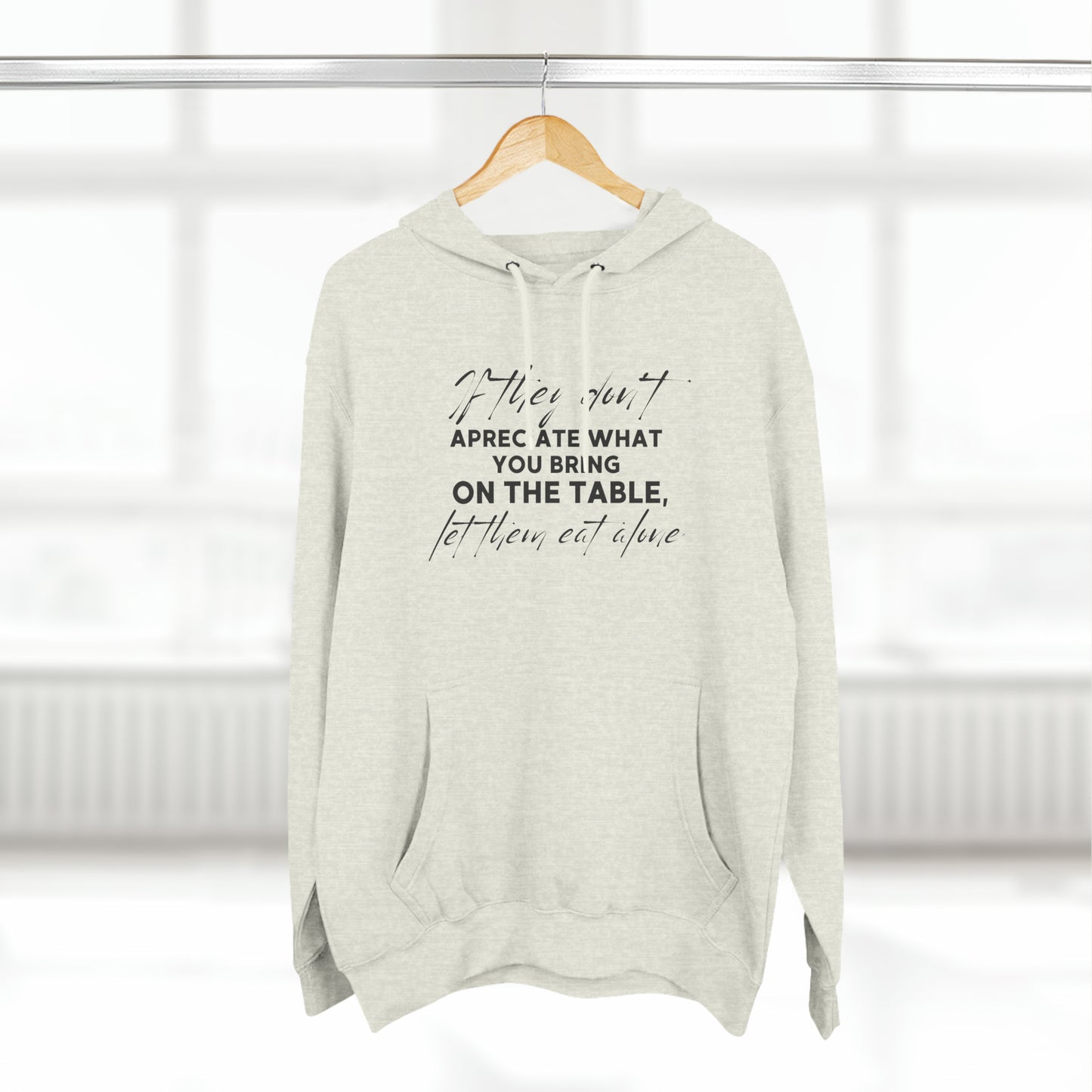 Three-Panel Fleece Hoodie