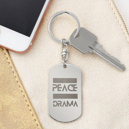 Engraved Dog Tag Keychain