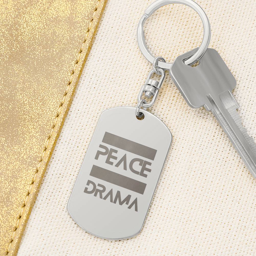 Engraved Dog Tag Keychain