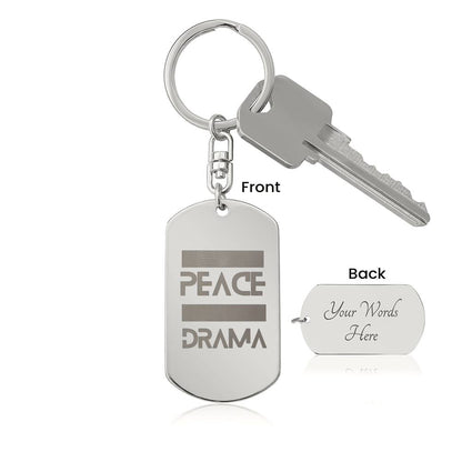 Engraved Dog Tag Keychain