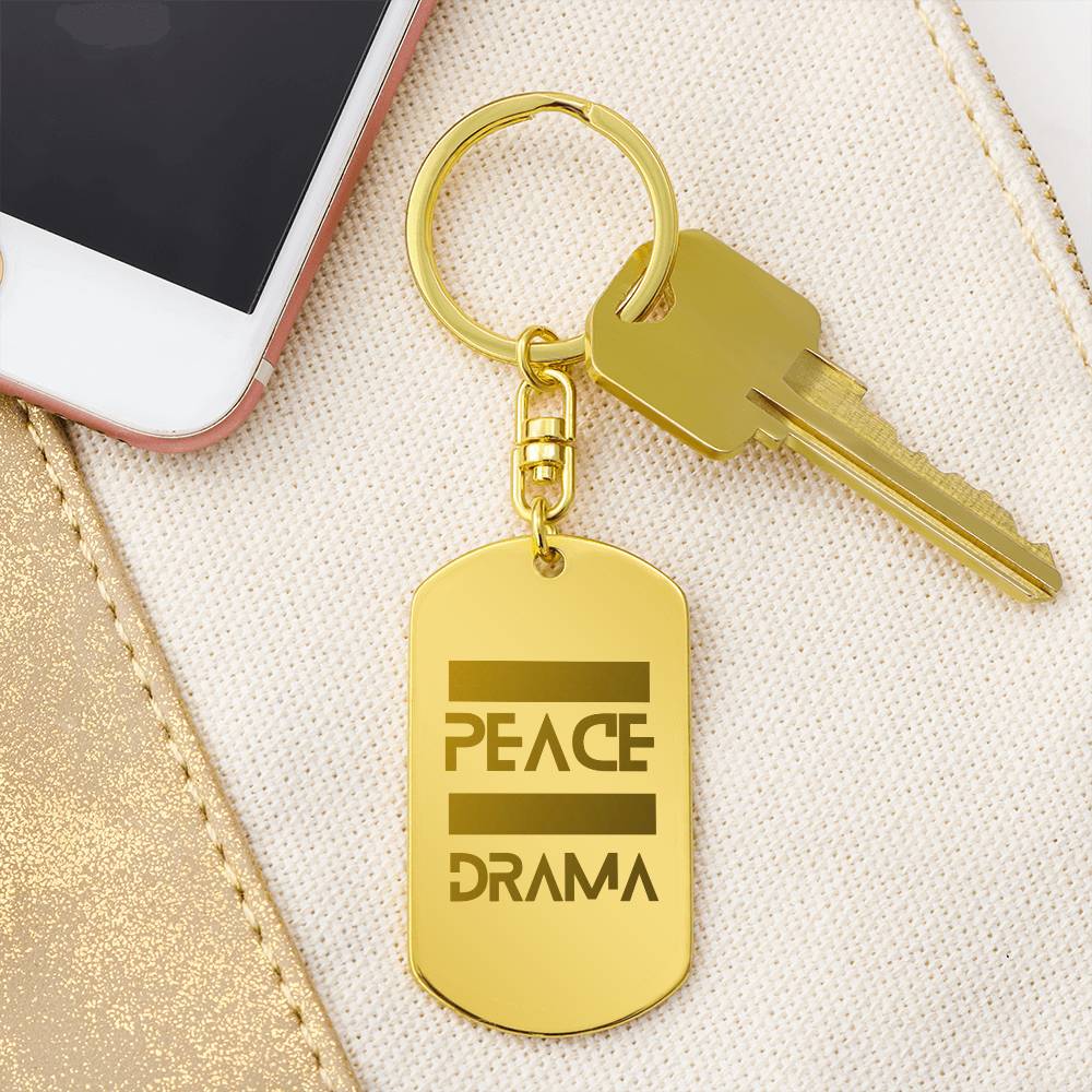 Engraved Dog Tag Keychain