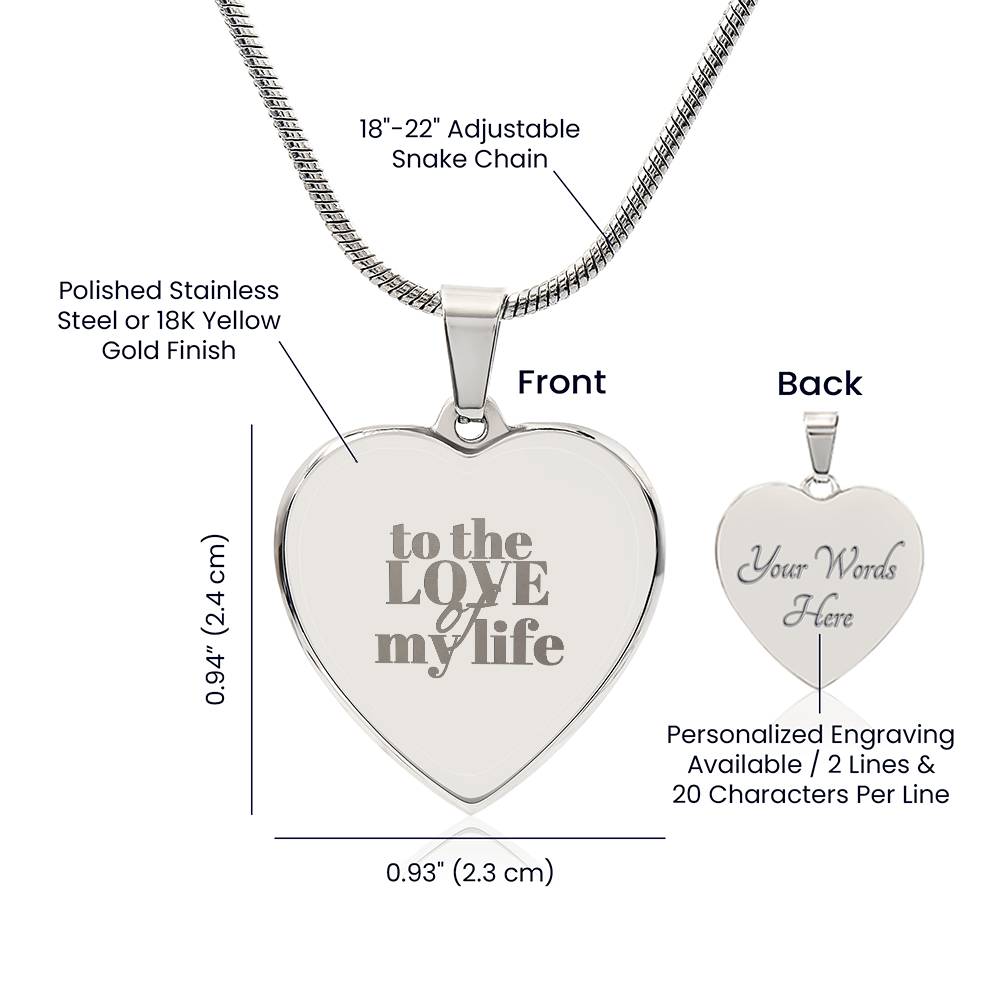 Personalized Engraved Heart Necklace