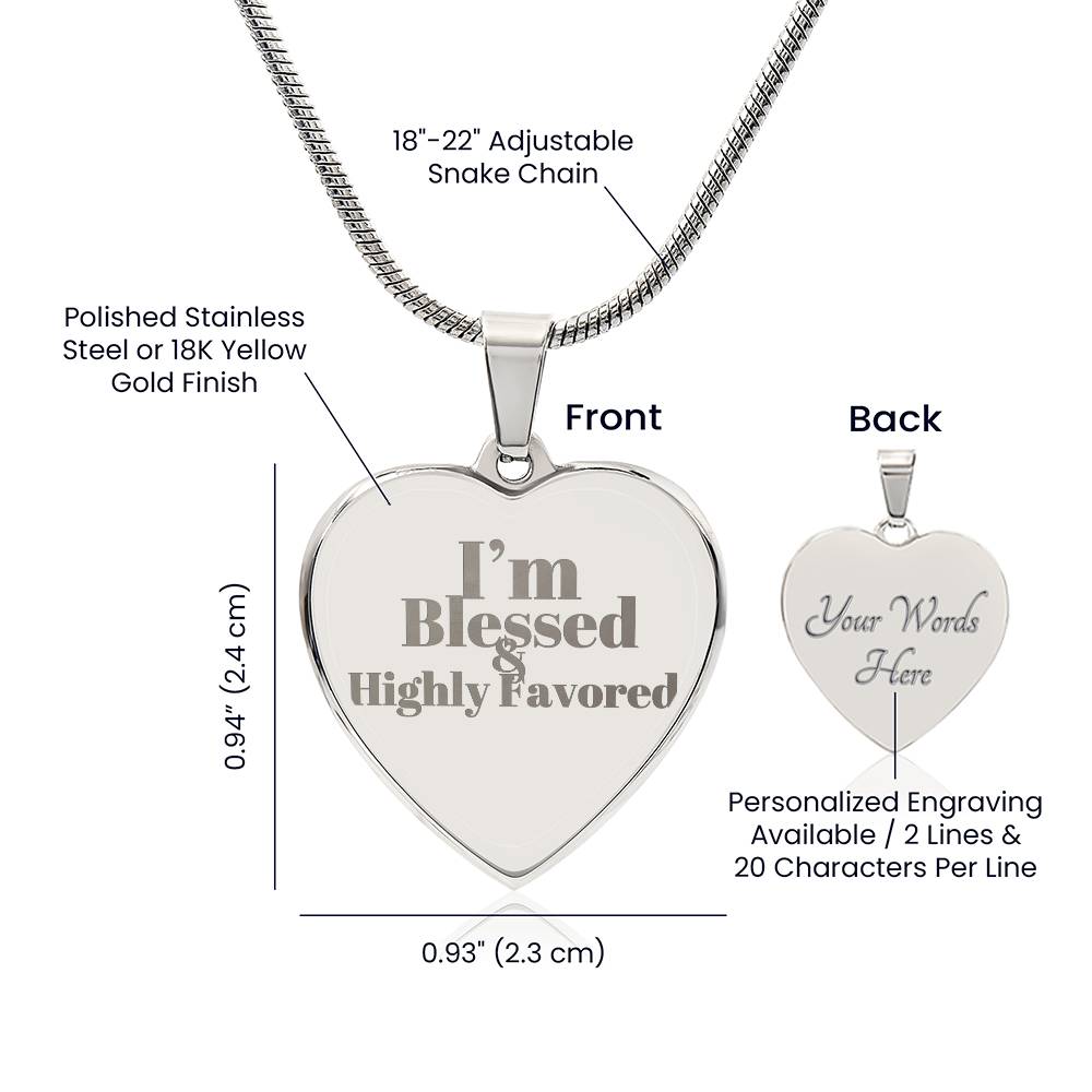 Personalized Engraved Heart Necklace