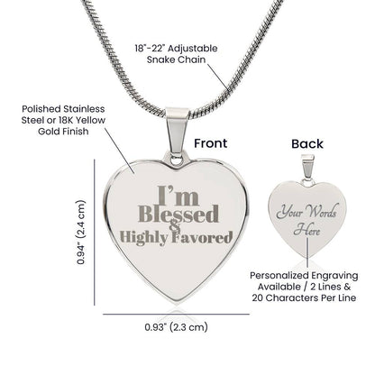 Personalized Engraved Heart Necklace