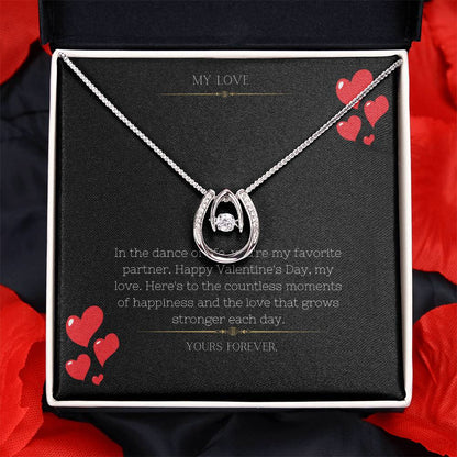 Personalized Lucky In Love necklace for her