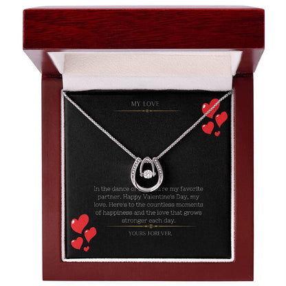 Personalized Lucky In Love necklace for her