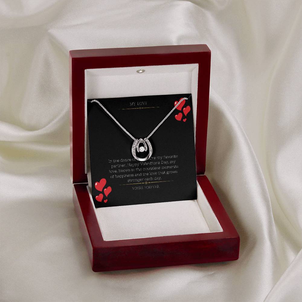 Personalized Lucky In Love necklace for her