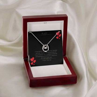 Personalized Lucky In Love necklace for her