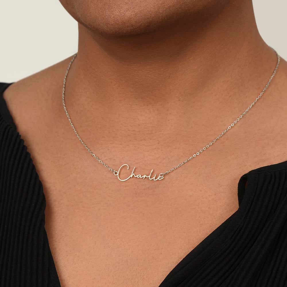 Customized Signature Style Name Necklace