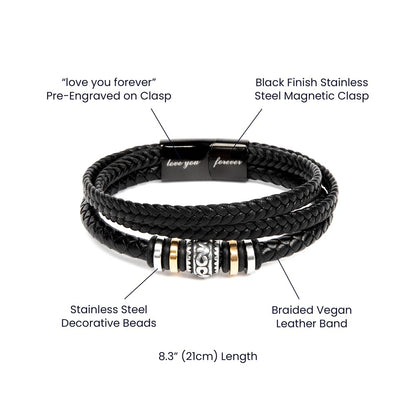 Personalized Love You Forever Bracelet for him