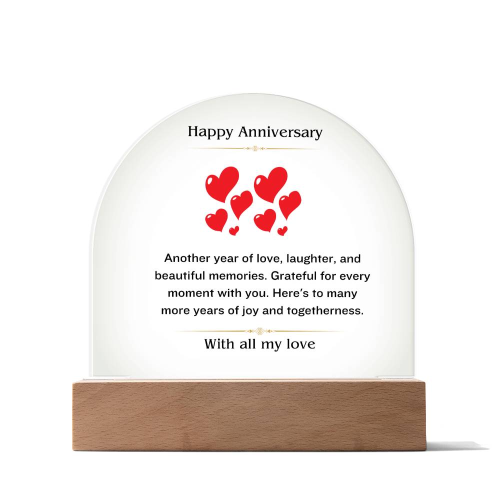 Anniversary Acrylic Dome Plaque