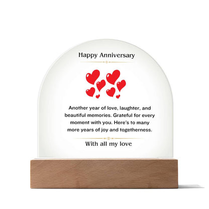 Anniversary Acrylic Dome Plaque