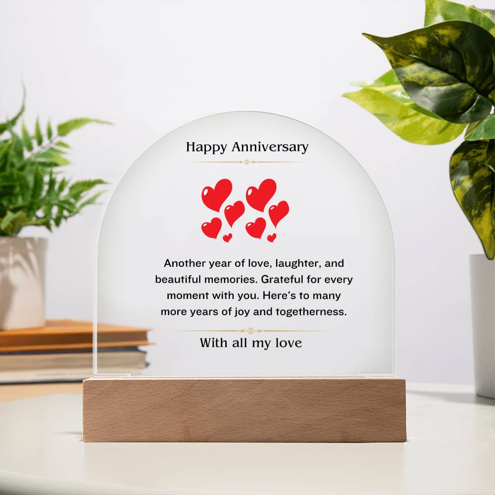 Anniversary Acrylic Dome Plaque