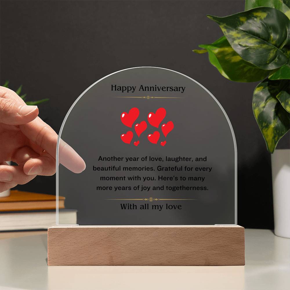 Anniversary Acrylic Dome Plaque