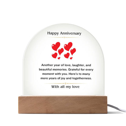 Anniversary Acrylic Dome Plaque