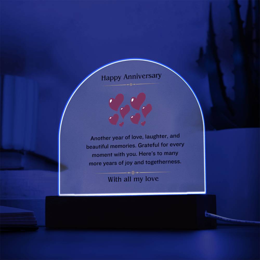 Anniversary Acrylic Dome Plaque