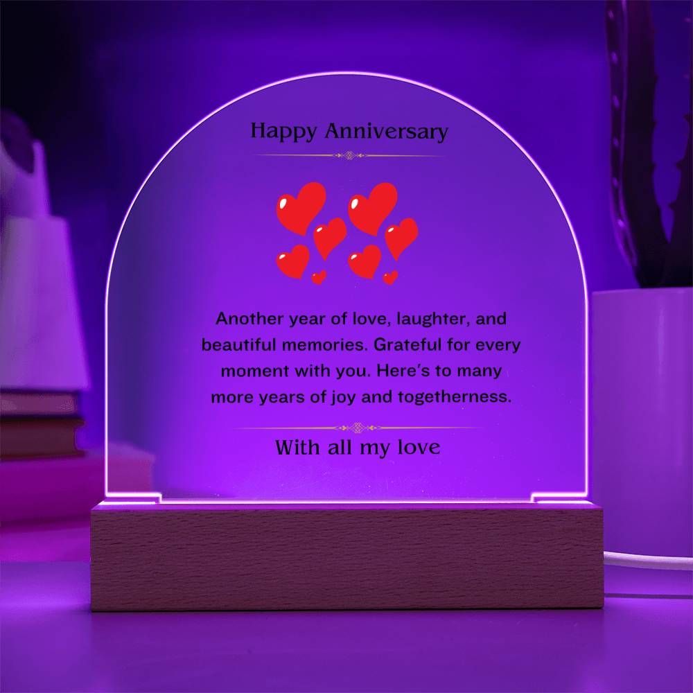 Anniversary Acrylic Dome Plaque