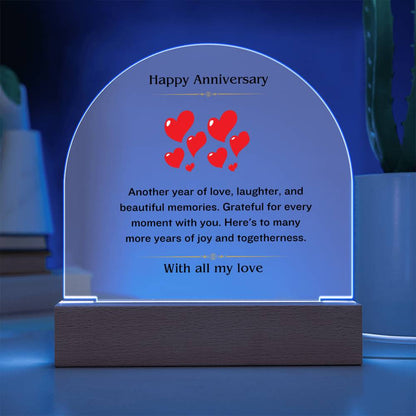 Anniversary Acrylic Dome Plaque